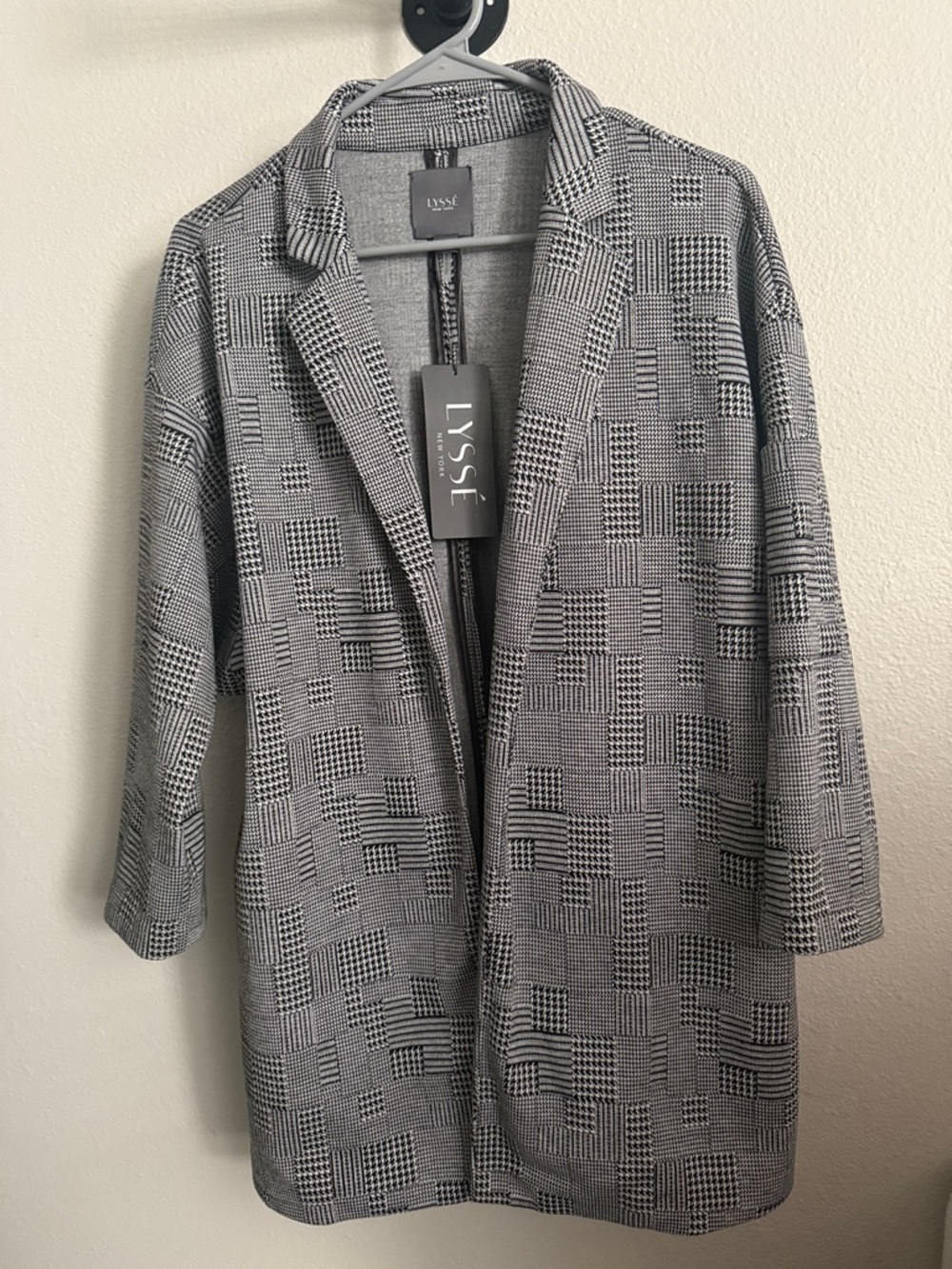 Lyssé Womens Liberty Jacket Jacquard Glen Patchwork Plaid